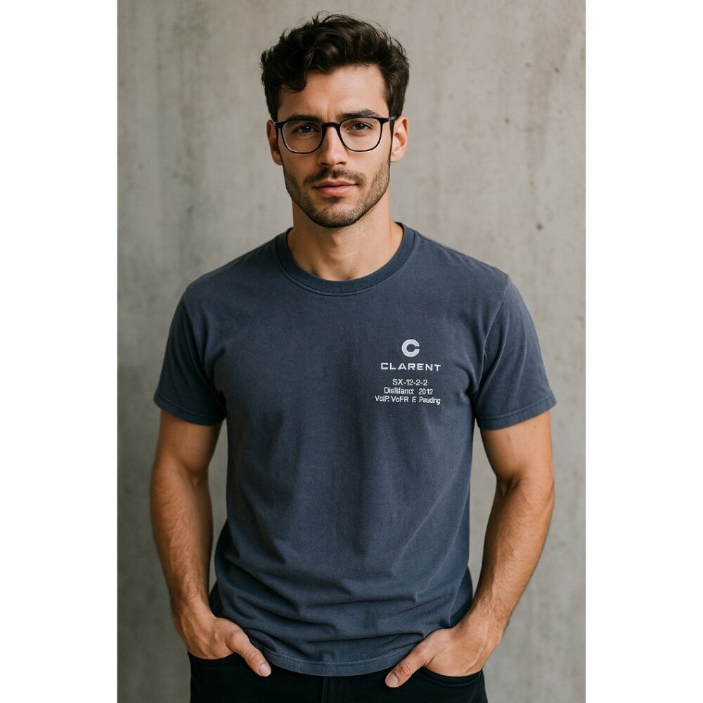 Vintage Clarent Tech T-Shirt – Size M – Y2K VoIP IP Routing Nerd Tee – Port & Co